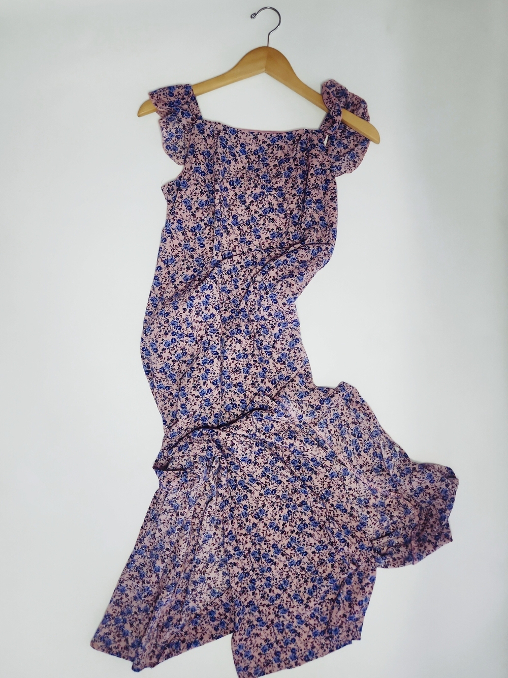Love First Sight Floral Dress in Pink & Blue Size Medium